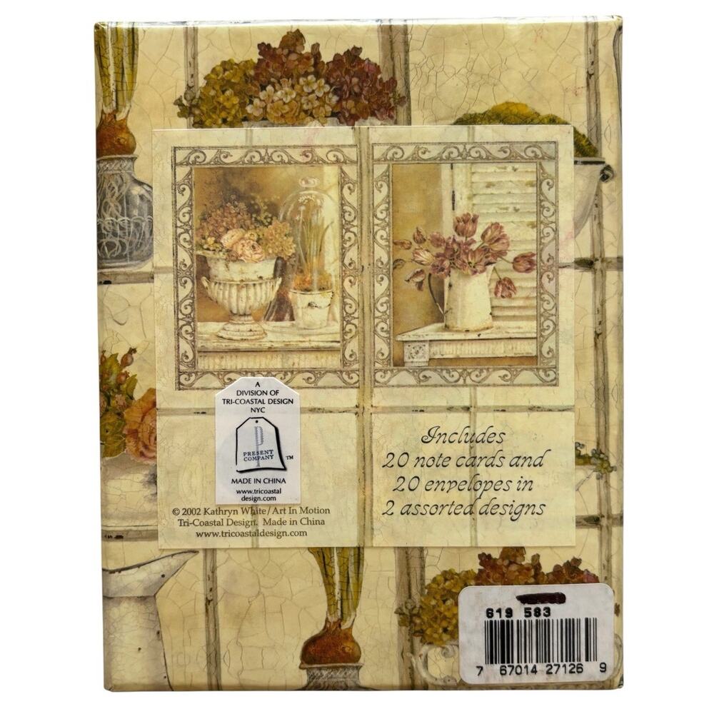 Tri-Coastal Design By Art in Motion Notecard Set 20 Cards & Envelopes Floral - Picture 3 of 4